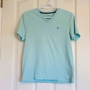 Tommy Hilfiger Light Blue V-Neck T-Shirt